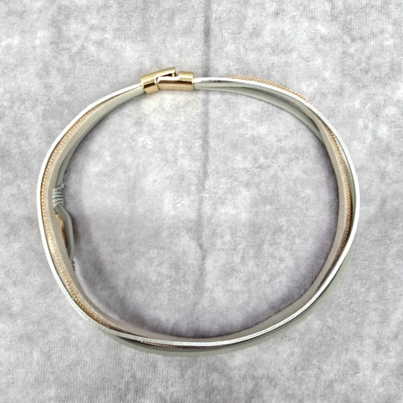 Silver Gray Faux Leather Gem Shell Choker Necklace Fashion Jewelry JB2-71 - Picture 2 of 5